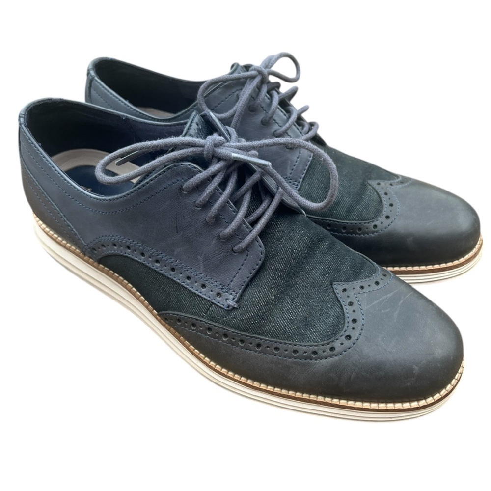 Cool Haan Original Grand Oxford Shoe Lace Up Blue 10